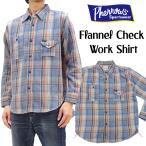 ショッピングチェック フェローズ チェックネル ワークシャツ PHERROW'S フランネル 長袖シャツ 23W-750WS-C ブルー 新品