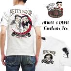 ベティ・ブープ ブレイブマン Tシャツ エンジェル & デビル ベティちゃん カスタム刺繍 半袖Tシャツ  BBB-2412 白 新品