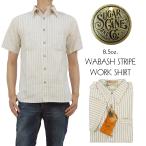 シュガーケーン ホワイトウォバッシュ ストライプ ワークシャツ SUGAR CANE 半袖シャツ SC37275 オフ白 新品