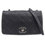 シャネル CHANEL チェーンショルダーバッグ レザー ブラック レディース 18番台 4419