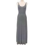 シャネル CHANEL ボーダー ロングキャミワンピース レーヨンコットン ネイビー×ホワイト 36 レディース 08C 4543