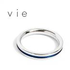 vie ヴィー リング 指輪 ライン ブルー シンプル 金属アレルギー対応 アレルギーフリー ステンレス R1143BL