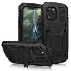 iPhone 12 mini ケース DINGXIN 最強級金属合金 360 強力保護 軍用 耐衝撃 ケース アルミバンパー ケース 強化ガラス内蔵