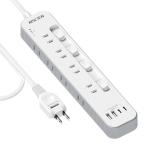 Mscien M автограф разветвитель usb имеется удлинитель 2m розетка ответвление 8 шт AC.USB-A/Type-C каждый 2 выход индивидуальный переключатель имеется стол ответвление .... темно синий 