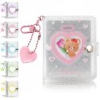 GOKEI Mini наклейка .[5 шт. комплект ] Mini альбом брелок для ключа очарование имеется прозрачный ... наклейка место хранения 3 слой структура таблица обратная сторона карман p reclining коллекция 