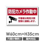 【防犯カメラ作動中】W600mm×H350mm 防犯カメラ看板 監視カメラ 作動中 監視中 24時間 録画中 屋外 camera-225