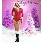 クリスマス☆Leg Avenue(レッグアベニュー)サンタクロースコスチュームロンパース 83382 コスプレ衣装 パーティー GOGOダンサー 赤 レッド レオタード