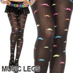 MusicLegs( музыка legs ) neon Rainbow .. принт хлеб ti чулки / трико ML37219 черный чёрный . рука костюм kchihige...