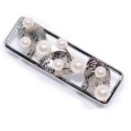 帯留真珠パール7mm玉5mm玉小花...