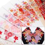 半襟 刺繍 半衿 振袖 成人式 手毬 梅 桜 菊 花尽くし 日本製 白地 赤 黒 レディース 卒業式 袴 フォーマル シルエリー 送料無料 t747