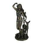 ヴェネローゼ製 狩猟する、アルテミス 古代ギリシャの女神 彫像 彫刻/ 狩猟・貞潔の女神 オリュンポス十二神)パルテノン神殿（輸入品