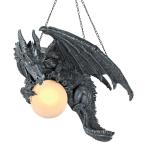 夜の怒りの 吊りドラゴン ランプ 彫像 彫刻/ ファンタジー D&amp;D ゲームオブスローンズ アーサー王(輸入品