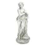 四季の冬の女神 大理石風 彫像 彫刻/ ガーデニング 庭園 園芸 噴水 芝生 エントランス ピロティ（輸入品）