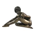 足の上に手を置いて座った女性 ヌード ブロンズ風彫像 彫刻/ アート芸術品レプリカ 書斎 コレクション（輸入品