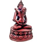 チベット仏教 ヤブユム歓喜仏 仏陀 タントラ 彫像 彫刻 ブラウン 高さ 約15ｃｍ/ 大樂 曼荼羅（輸入品)