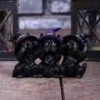 使い魔の賢い、3匹の黒猫「見ざる聞...