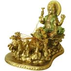 ヒンズー教の神 スーリヤ彫像 - インド ホーム マンディール ディワリ装飾 瞑想 ヨガルーム祭壇装飾（輸入品