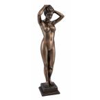 西洋彫刻 ブロンズ風仕上げ 立っているヌードの女性像 彫像 エロティックアート/ コレクション(輸入品