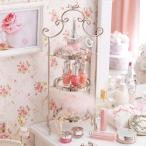 ショッピング小物 小物入れ 小物トレイ 収納 卓上収納 | リボン小物3段トレイ（シルバー） 化粧品 ロマンティックプリンセス ロマプリ かわいい 可愛い 姫系