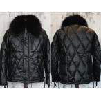  Skull полет Rider's стеганое полотно кожа пуховик SKULL FLIGHT RIDERS QUILTING LEATHER DOWN JACKET