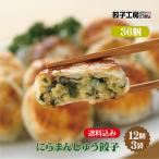 餃子 にらまんじゅう餃子 36個(12個×3袋) ／ 送料込み（沖縄別途送料） にらの風味と豚肉の旨みが味わえます。皮は米粉を配合しモチモチとした食感。