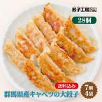 ショッピング餃子 群馬県産キャベツの大餃子 28個(7個×4袋) ／ 送料込み  (沖縄別途送料） ぐんまの恵み  群馬県 の食材を中心に使用 優良配送  餃子工房 RON みまつ食品