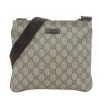 グッチ GUCCI GGスプリーム ショルダーバッグ 斜め掛けショルダー PVC/レザー ベージュ/ブラウン 201538 中古 新入荷 GU0618