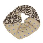  Louis Vuitton LOUIS VUITTON шарф снуд шарф двусторонний шелк Leopard бежевый M74909 б/у новое поступление LV1107