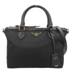 プラダ PRADA 2WAYバッグ ハンドバッグ ショルダーバッグ ナイロン/レザー ブラック 1BA104 中古 新入荷 OB2094