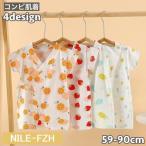  детский комбинезон-платье baby младенец новорожденный ребенок девочка мужчина внутренний нижнее белье короткий рукав передний открытие шнур .. шнурок длина ног кнопка принт общий рисунок фрукты рождение подготовка 