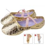  балетки Kids девочка Junior Dance начинающий Gold серебряный полный подошва переключатель обувь гимнастика Dance обувь soft тренировка для боль . нет 