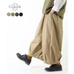 Colork カラック パンツ ツイル バルーンパンツ 1141961 ゆったり 体型カバー 綿混 ウエストゴム レディース ナチュラル カジュアル 無地 春 夏 秋