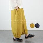 バルーンパンツ レディース ８分丈 カーゴ風 麻 リネン ナチュラル 春 夏 秋 30代 40代 50代 メール便不可