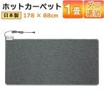 ホットカーペット 日本製 1畳 電気カーペット 本体 176×88cm 電気マット ワタナベ工業 WHC-105-GY