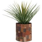  крышка плантатора модный натуральная кожа горшок Inte rear living S размер bed салон зеленый крышка плантатора Vintage лоскутное шитье хлопок круглый Северная Европа современный 