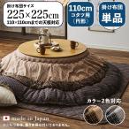 和モダンしじら織こたつ布団掛布団単品厚掛け110cm用225cmブラウン全...