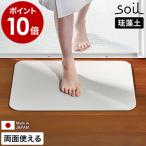 特典付［ soil バスマット ライト リバーシブル ］ソイル 珪藻土バスマット 日本製 ノンアスベスト 国産 吸水 速乾バスマット 薄い 足拭き カビ対策 JIS-B465