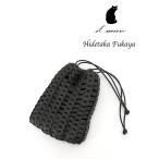 il micio/イルミーチョ/巾着/メッシュレザーミニポーチ/Boho Vacchetta Mini Bag/ブラック/ilm342401