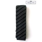 Tricot-Dio/トリコ・ディオ/ニットタイ/ジャカードストライプ/ブラック×グレー/trd460201