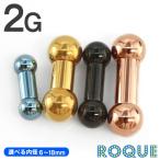 ボディピアス 2G 定番 シンプル ストレートバーベル カラー ハイゲージ耳たぶ 耳 ピアス 耳ピボディーピアス(1個売り)(オマケ革命)