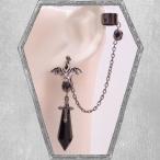 Yahoo! Yahoo!ショッピング(ヤフー ショッピング)コウモリ 蝙蝠 十字架 クロス 黒 ブラック 片耳用 イヤーカフス＆ピアス/イヤリングに変更可！