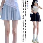 ショッピングレディ 夏 スカート ひざ丈 ミニスカートフレア 春 春服 春夏 夏 涼しい ボトムス フレアスカート レディース シフォン オフィス 無地 シンプル ウエストゴ