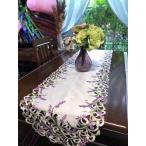  лаванда. цветок стол Runner cut Work вышивка 40×180cm #510