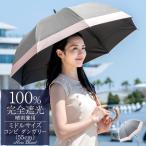 日傘 完全遮光 長傘 uv 100％ 晴雨兼用 1級遮光 遮熱 軽量 涼しい おしゃれ コンビ ミドル ダンガリー 55cm ロサブラン