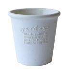  Hachiman .. eko pot / цветочный горшок круглый 4 номер белый [papie(Hachiman gardens:papier)]