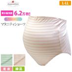 マタニティショーツ L-LL 大きいサイズ 妊娠初期 臨月 産前 フェミニンシリーズ ボーダー柄 ローズマダム 2348