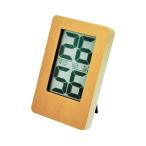 クレセル 天然木 デジタル温湿度計 ホワイト CR-2200W
