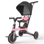 besrey 子供用三輪車 5in1 折りたたみ 手押し棒 1歳 2歳 3歳 ランニングバイク コンパクト 乗用玩具 幼児用 キッズバイク おもちゃ