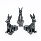 Potty Feet 鉢置き ウサギ　Brushed Silver Hare 00176(メーカー直送)