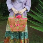 アタバッグかごバッグアタ編まれた高級かごバッグ軽いおしゃれカゴバック着物浴...